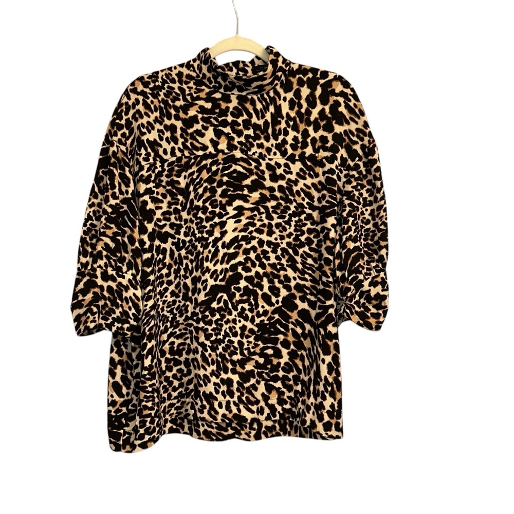 Zara Leopard Print Women's Blouse Large L